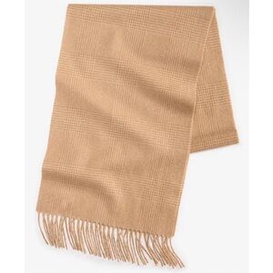 Club Room
Men's Glen Plaid Cashmere Scarf, Tan Plaid Fringe scarf OS